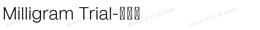 Milligram Trial字体转换